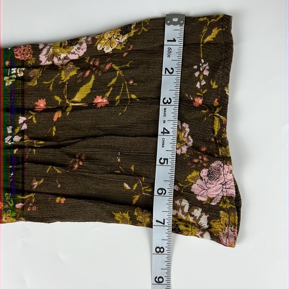 Eyeshadow Blouse Brown with Floral Print Sz: M - Picture 12 of 16